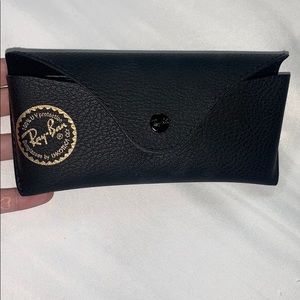 Rayban case and cleaner in bag
